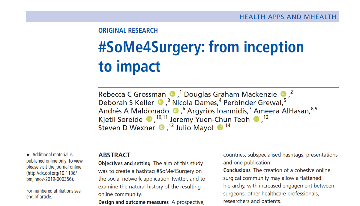 juliomayol's tweet photo. Revisiting this article by @rebgross et al. again to prepare my digital #BJSLecture at the 120th Annual Congress of the Japan Surgical Society.
A #mustread for those interested in new channels for surgical knowledge dissemination https://t.co/ehJDKw56Aa
#SoMe4Surgery https://t.co/Rvi3marYtu