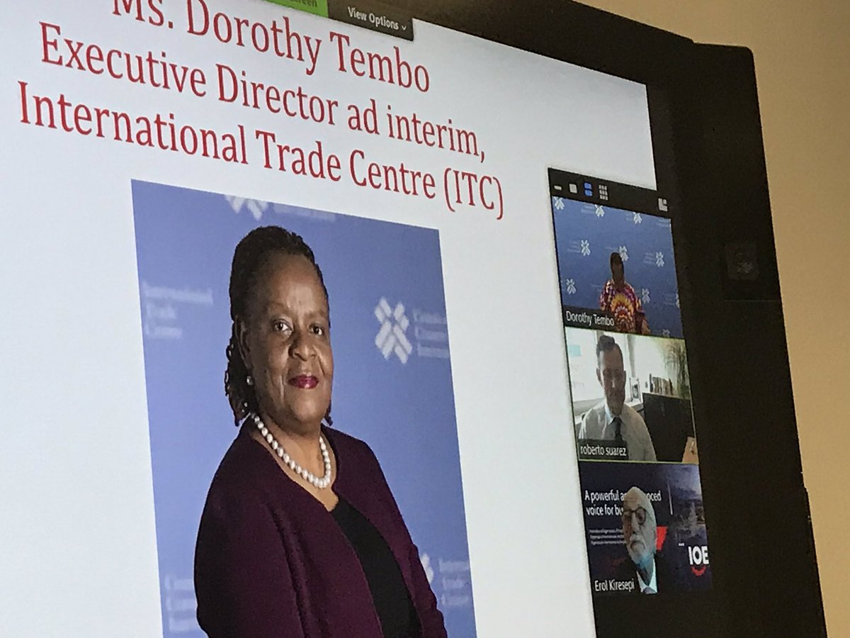 AideWorks's tweet photo. “Employers and Business Member Organizations are pivotal actors in the 2030 Global Development Agenda including for #SMErecovery #trade4good” says @tembo_dorothy of @ITCnews in the keynote statement at the @ioevoice Conference on Trade &amp; Employment. https://t.co/AY5gRzV6hH