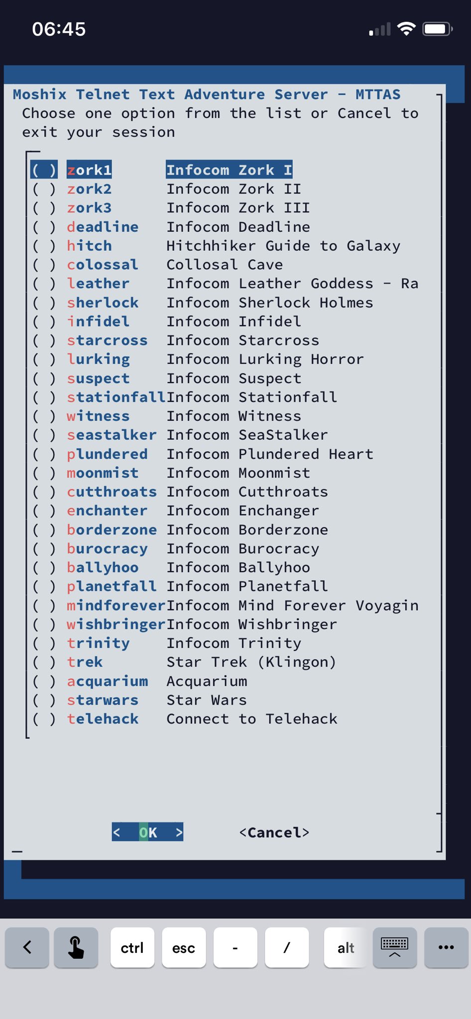 Moshix on Twitter: "Almost all InfoCom adventure games now online running on  a mainframe! Telnet to 35.209.67.107 (guest/guest1) and play text mode  adventure games on a mainframe https://t.co/qyqYjjQ5np" / Twitter