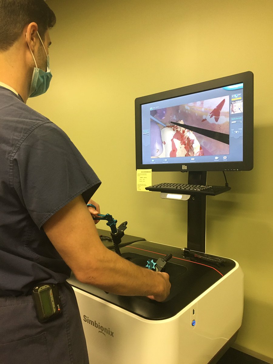 LeoBorregalesMD's tweet photo. @UTHUrology @Phillip_Mann @RockyVistaU @Uro_Res Not wasting anytime here in @UTHUrology 

When cases are suspended due to the on going pandemic or any given free time, we maximize the use lap/robotic surgical simulators @McGovernMed for residents training 

@Phillip_Mann doing his lap nephrectomy of the week #UroSoMe #MedEd https://t.co/Qe3qQ9Owh2