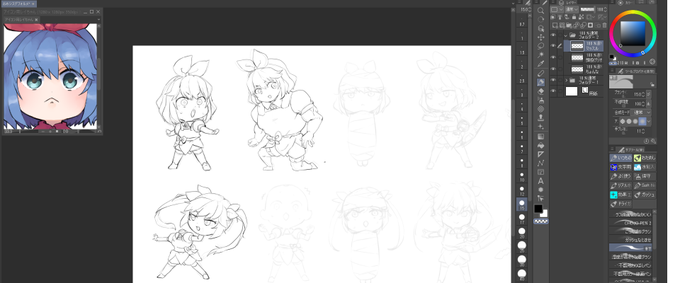 絵を描いてるとき自分の絵を開きながら色拾ったりしてるんだけどこれ出しながらだとシュールすぎる ドキッとする 
