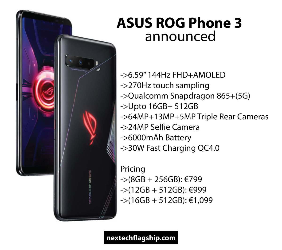 ZablonOwino's tweet photo. #AsusROGPhone3 Launched
#rogphone3 #asus #rog #rogphone3 #gaming #rogphone #pubgmobile #tech #android #SD865plus @Qualcomm https://t.co/upuQ2qbIKF