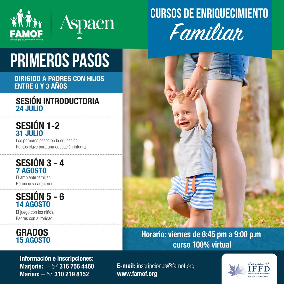 AspaenAlcazares's tweet photo. #Famof #AliadosAspaen #AliadosAlcázares #AspaenFamily #AspaenFamilia
¡En pocas horas iniciarán los cursos de enriquecimiento familiar de Famof (Familias que ayudan a otras familias)! Descubre en este enlace https://t.co/L9nmHh4AtR cuál es el mejor para tu familia. @AspaenColombia https://t.co/mKURpKZbNz