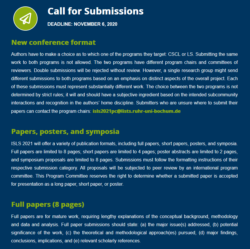 ISLS 2021 tweet media