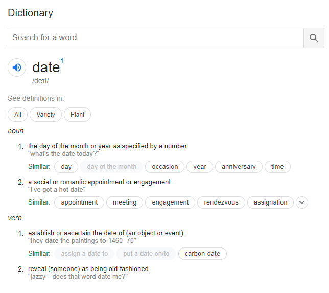 Disclaimer: What is a date?Google: a social or romantic appointment or engagement.Cambridge: a social meeting planned before it happens, especially one between two people who have or might have a romantic relationship:Merriam-Webster: an appointment to meet at a specified time