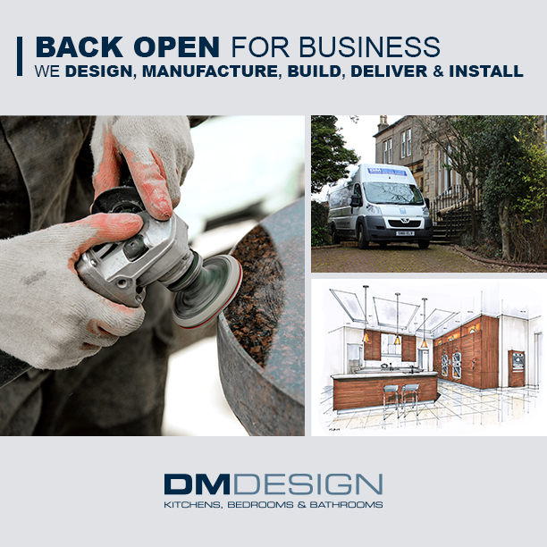 DM__Design's tweet image. We are Scotland’s only on-site Furniture Manufacturer &amp;amp; Granite Fabricator and now back open for business. 
Our turn-around times beat the vast majority in the industry who simply buy the goods in from overseas – we manufacture!
#BespokeKitchens #BespokeBedrooms #BespokeBathrooms