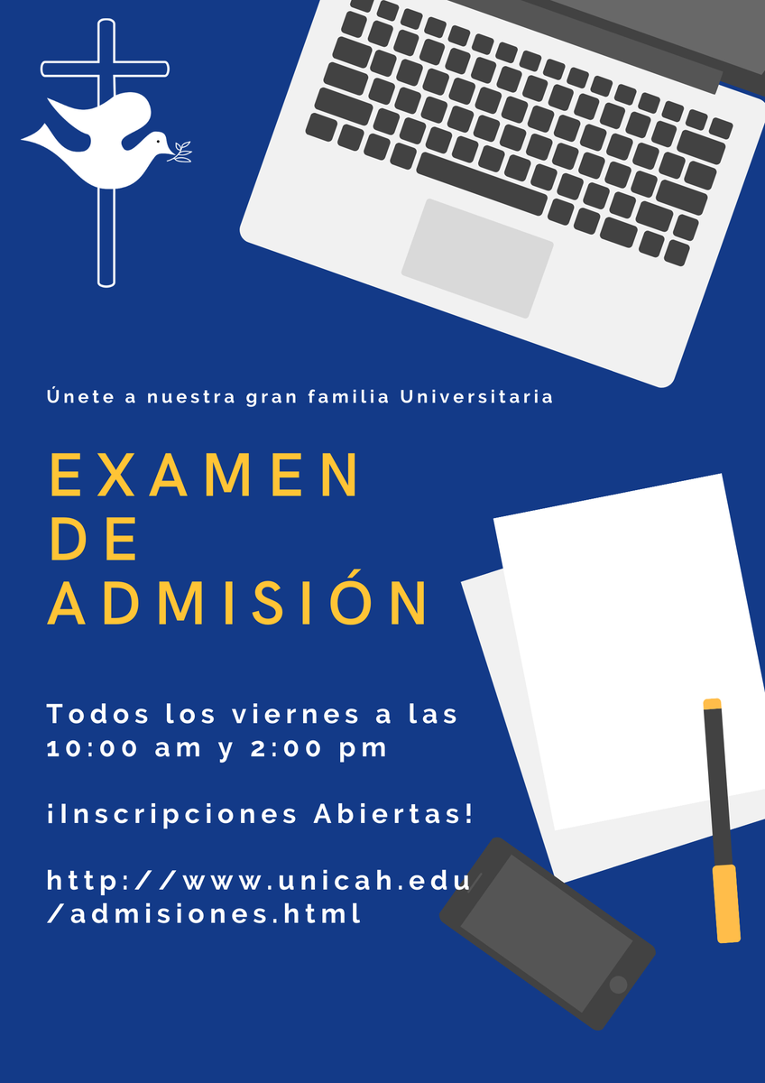 unicahjs's tweet photo. Buen día… 😊
Les recordamos que estamos realizando el proceso de admisión para el tercer periodo académico.
Hoy puedes inscribirte ✍️  para el primer paso en el siguiente link: 
 👇
https://t.co/dE5gfw6KiP https://t.co/GlR0HTeEDV