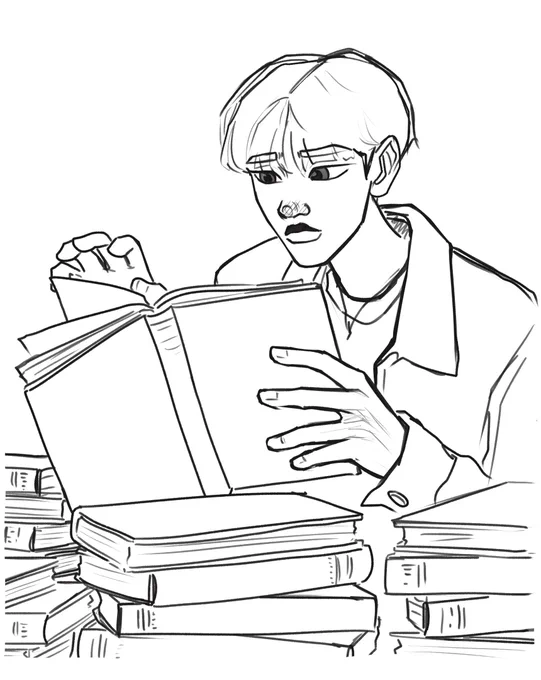 also some more sketches bc the answer mv is cute as heck!!! 