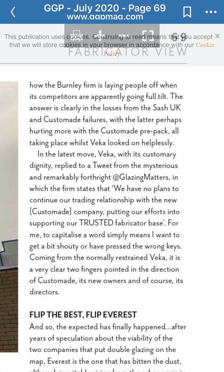 GlazingMatters's tweet photo. Great piece by Danny Williams in @GGPmag https://t.co/YuwEIPp2xz and a mention of moi! If any good has come from the #custombust fiasco itโs seeing the people of this great industry coming together to call it out! #blameleng #blamescaife #belleng #nimbust ๐ ๐ค https://t.co/XkyFDCyL20