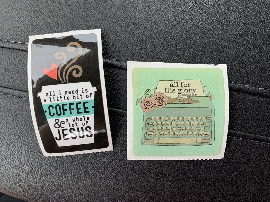 betsystamant's tweet photo. Because authors need stickers 💜😍 #ACFW #WritingCommunity #writinglife #stickerfan #coffeetime #type #writing #write #authorlife #WednesdayThoughts #wednesdaymorning #fiction https://t.co/ep18QEqZ2M