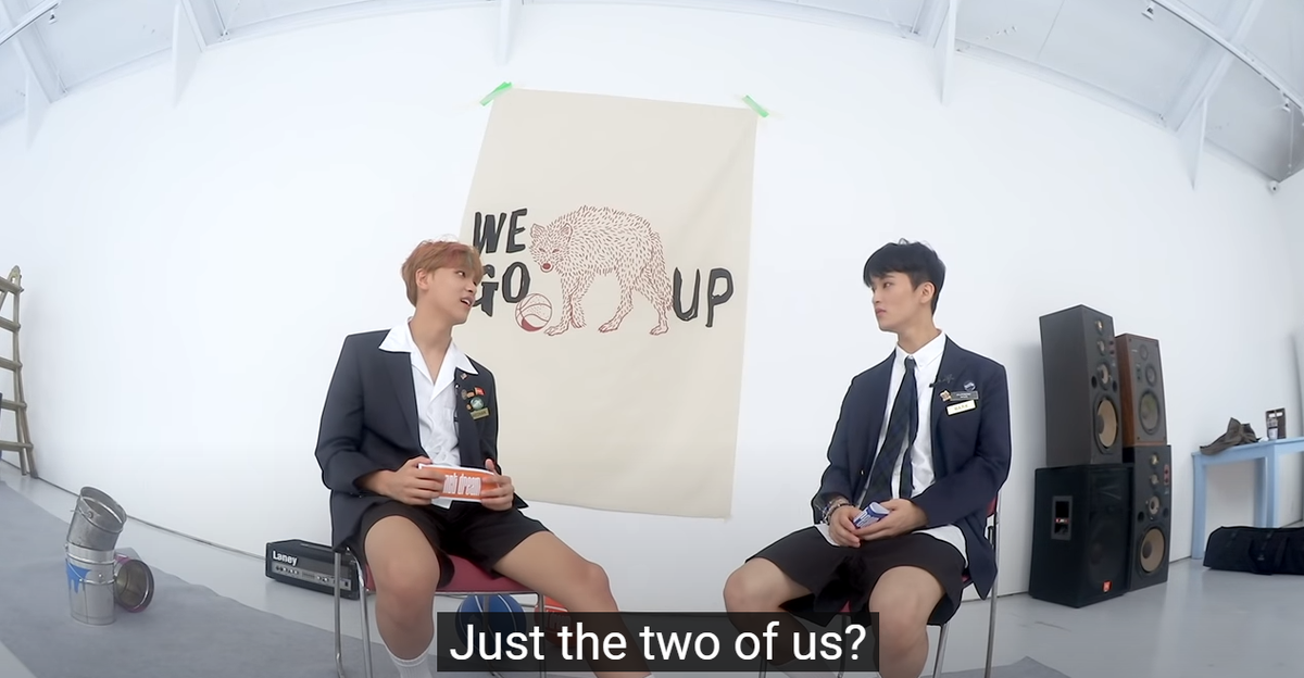 [Dream vs Dream 180920(uploaded)] Predebut Dates (2)  #MarkHyuckHC:What is the first menu Mark and Haechan ate together?MK: Just the two of us? Isn’t it Kimchi Jjigae?HC: Yes!Then they proceed to joke about how they wrote the same thing hahahah  #soulmatesstruggle