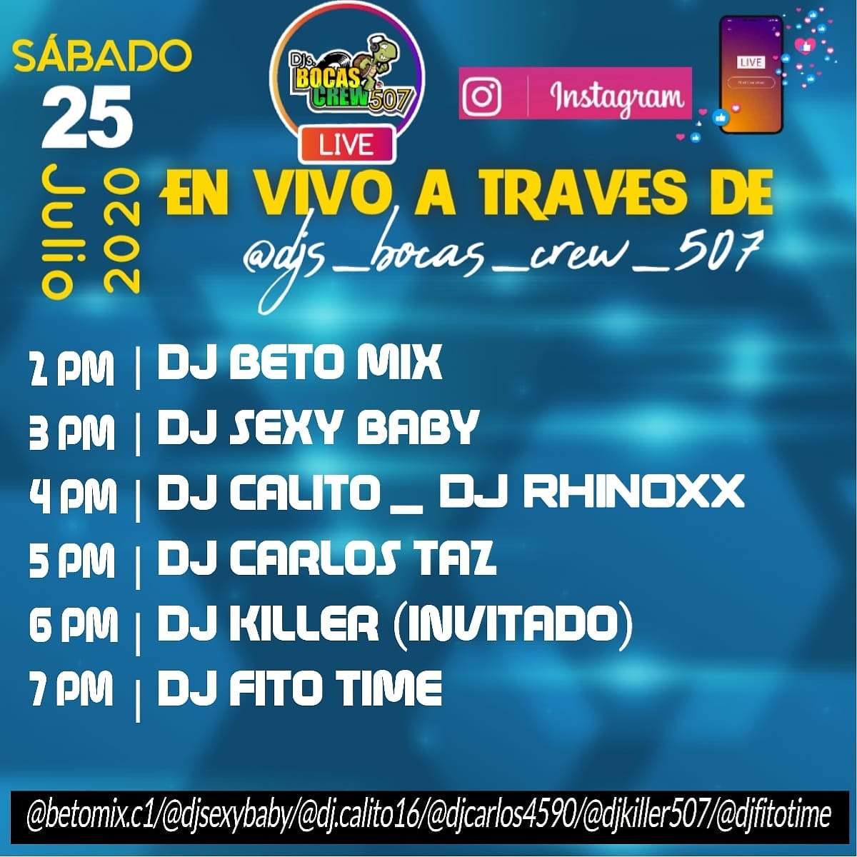 tobetime's tweet image. Para este sábado no te puedes perder las diferentes tandas de los @djs_bocas_crew_507 desde la las 2 PM. Como invitado especial tendremos al @rhinoxx04 y @djkiller507
No dejes que te lo cuenten❌❌🇵🇦💣💥💣💥💣😎
