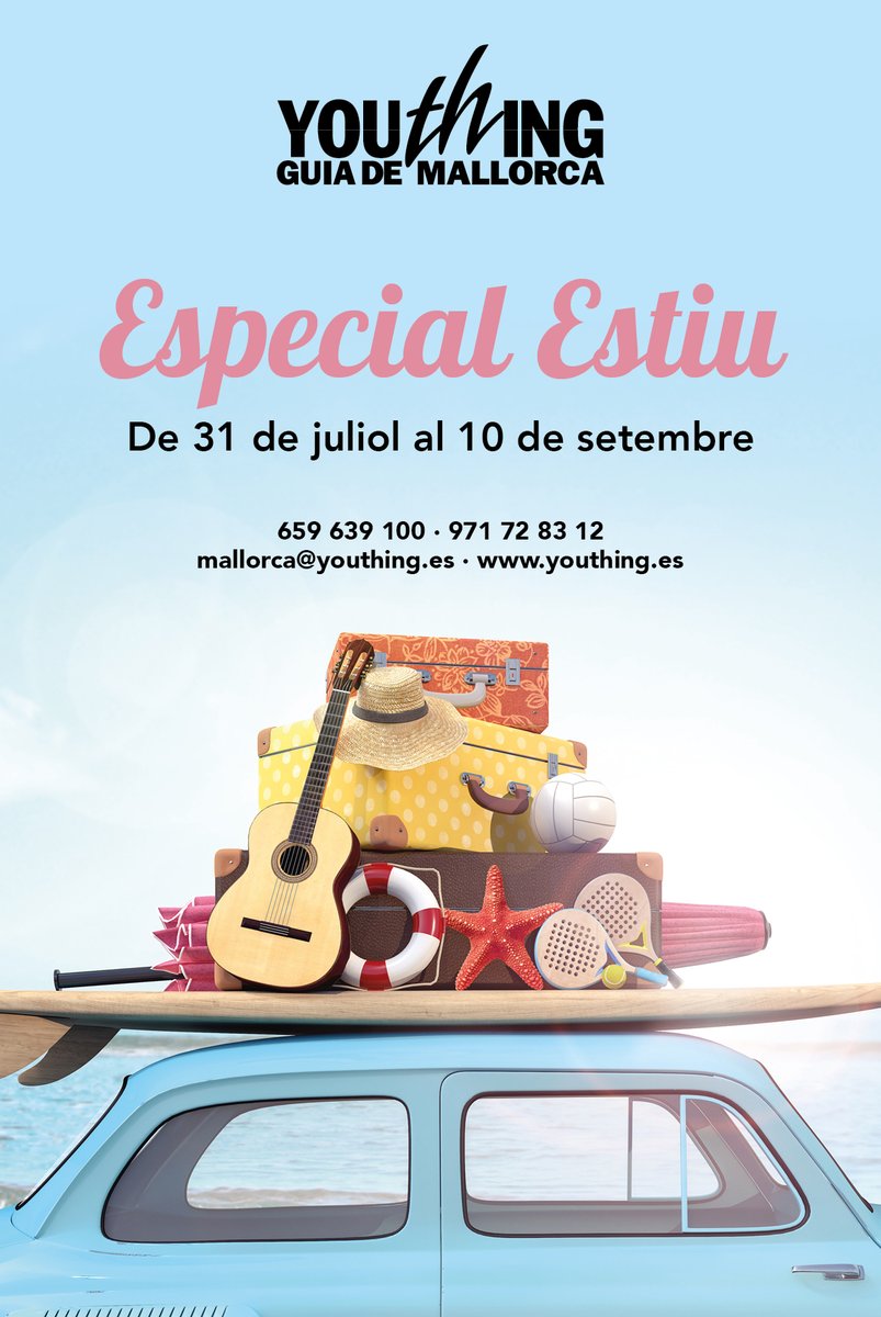 Youthing_es's tweet photo. Aquest mes #Youthing torna a circular amb una edició d’estiu que reunirà les activitats del 31 de juliol al 10 de setembre.
Rebem les vostres comunicacions a mallorca@youthing.es al llarg de la setmana.
T'apuntes? https://t.co/G1YHG87uxz
