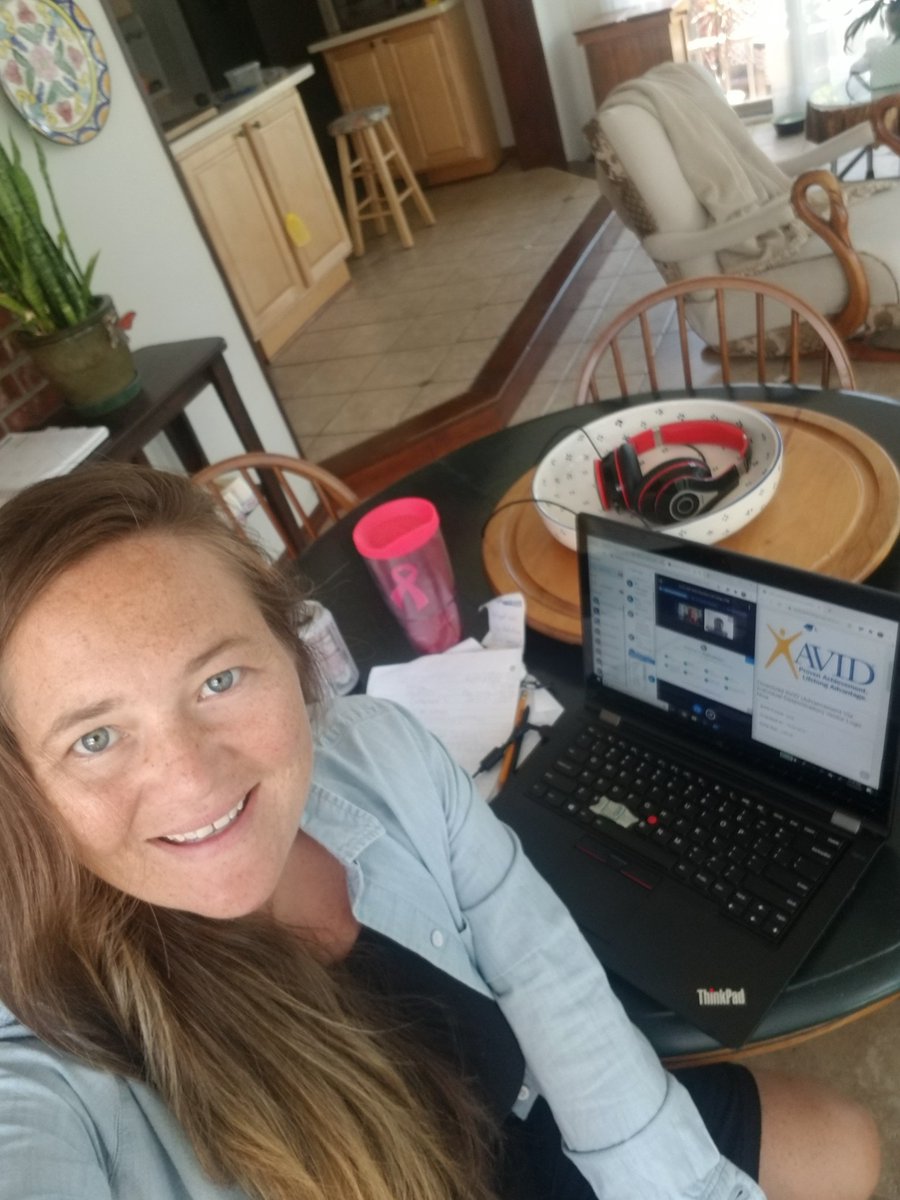 BernetskiFools's tweet photo. Attending #AVIDSummerInstitutes is always the most amazing experience to learn and grow. This year #AVID has taken it online to #AVIDDigitalXP. So here I am #AVIDMindSet at home! #HereIamAVID with my #AVIDCommunity @SBMSPIRATES
#OnslowAVID #aarghcrew
@meldernc https://t.co/PH2er1uKDD