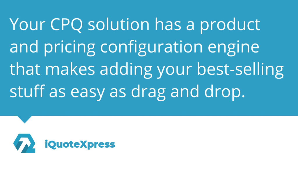 iQuoteXpress's tweet photo. “With CPQ solutions, much more gets returned (in addition to signed quotes — boo-yah!)”

Read the full article: CPQ solutions in supply chain management
👉 https://t.co/mKqMJ7E96j

#SaaS #SalesEnablement #ManageByProposal #SupplyChainManagement #RemoteSalesTeam https://t.co/3WNnD4yxI2