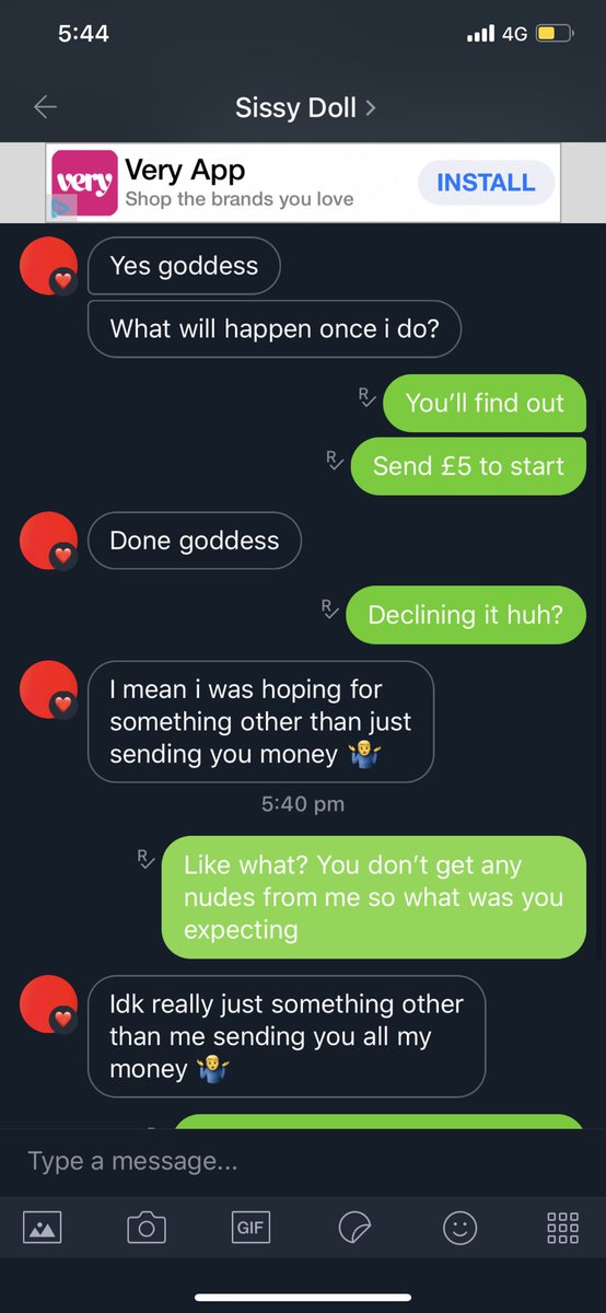 missellmae's tweet photo. So this “sub” sends £20 and then requests a refund back bc he expects something in return for it. I asked what he expects n then he does that. Honestly the worst type of subs I swear 🤣 https://t.co/Vh9JexADTd