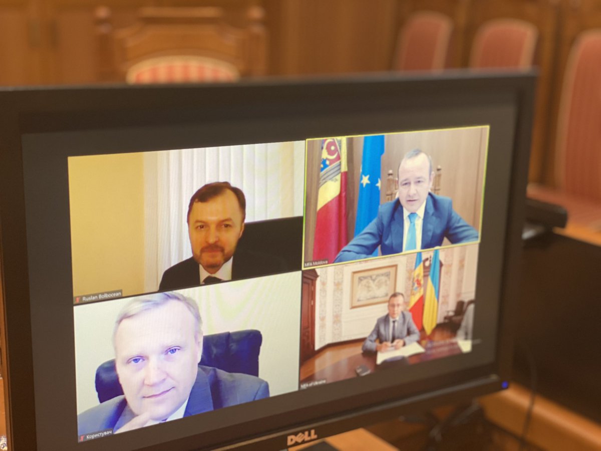 MoldovaMFA's tweet image. 🇲🇩🇺🇦Political consultations have been conducted on-line with extensive agenda on: ✅ coordination of the visit to Kyiv of 🇲🇩FM ✅ exchange of information to counter COVID-19 ✅ gradual re-opening of all border crossings ✅ mutual support in regional &amp;amp; international organizations