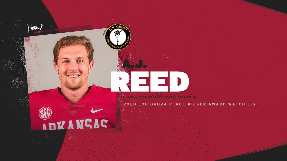 Ahead of his first season at Arkansas, kicker A.J. Reed has been named to the Lou Groza Award Watch List! 🏈

📰: bit.ly/2ZQIQLB