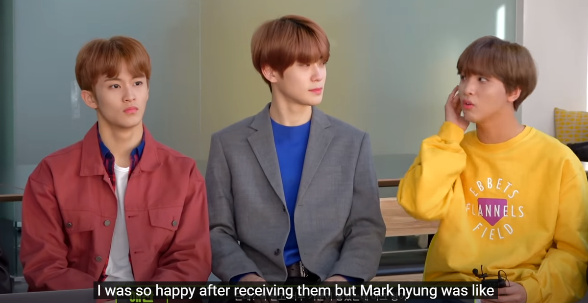 [NCT TMI / Seasonies Like This 127 Ep. 8 181210 (uploaded)]] Haechan showed his in-ear earphone’s designs but Mark was disappointed when it arrived. HC took this opportunity to confront MK regarding their failed movie dates. I don’t know what else to add haha look at them sksks