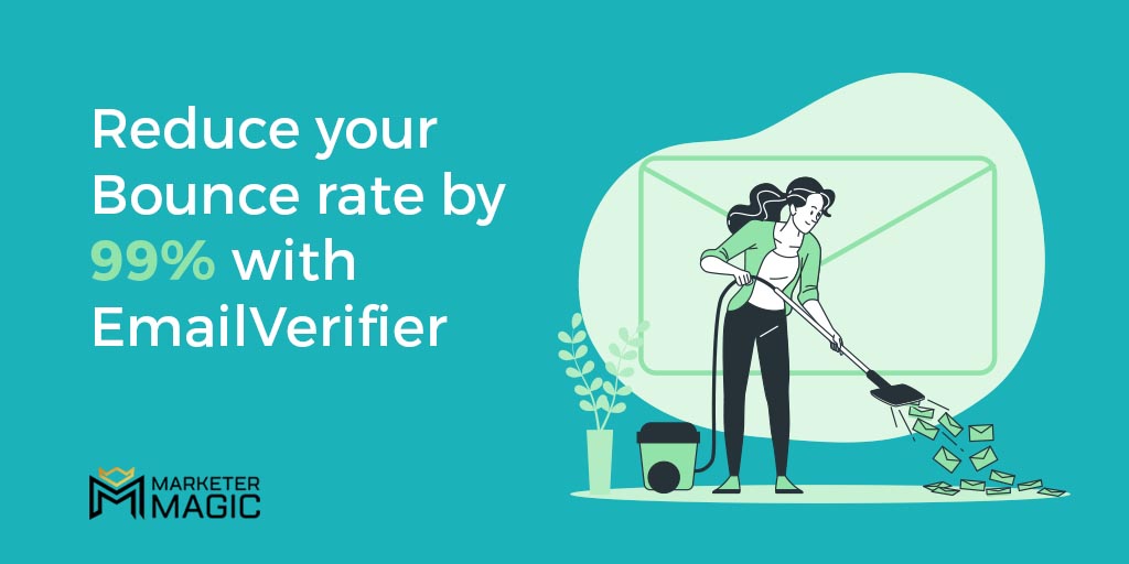 Email verifier from MarketerMagic is one of the best ways to grow your email list.

You can easily verify your email lists, reduce your bounce rate by 99% and have a clean list of valid and relevant email addresses. 

Check it here
👇👇👇
app.marketermagic.com/login