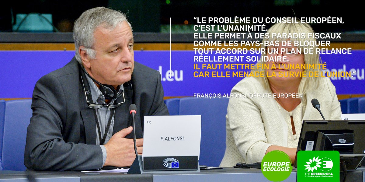 Les négociations ont révélé l’égoïsme et l’aveuglement des gvts au détriment de la solidarité et de l’ambition pour le climat. Si, dès avril, les groupes politiques au Parlement  se sont accordés sur une proposition réaliste, le  #EUCO rate son rendez-vous avec l’histoire. 6/