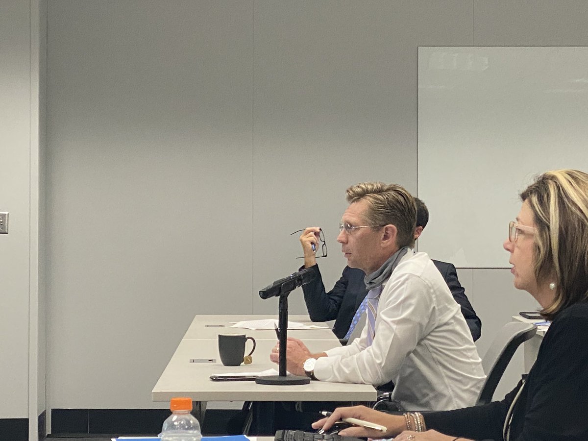 egmackey's tweet photo. This morning, we [virtually] met with superintendents around the state.  We provided an update on funding and allowable use of CRF.  We also answered questions and provided clarification on various topics related to the reopening schools. https://t.co/zseImrv4qF