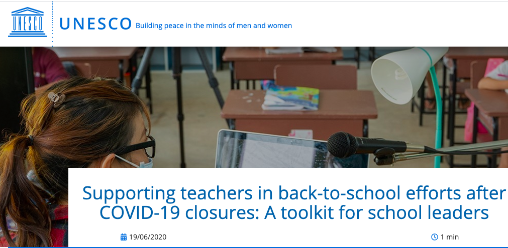 RIRE_CTREQ's tweet photo. [Veille] Soutenir les enseignants dans leurs efforts de retour à l'école : une boîte à outils pour les directions d'école [Anglais] @UNESCO

https://t.co/tQzmJDuXqD https://t.co/zlKgerd0HH
