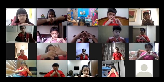 IshaMatharoo's tweet photo. And the journey begins..#firstdayofschool #welcomingstudents #virtualclassroom #virtualhandshake @vandysays @Aruna270767 @PathwaysNoida @MeenakshiSinga1 https://t.co/kxPteufdMD