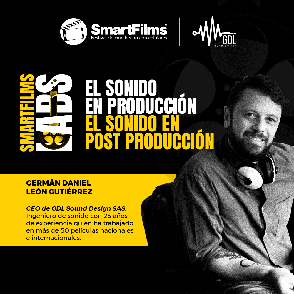 smartfilmsco's tweet photo. #SmartFilmsLabs “El sonido en producción - El sonido en post producción” mañana jueves 23 de julio, 4:00 p.m. vía zoom.

Regístrate gratis:
https://t.co/pheCezUxwV

Estará Germán León Gutiérrez, Ingeniero de sonido, CEO de @GDLSoundDesign.

#SmartFilms #YoSoySmartFilms #Cine https://t.co/YGsUXbK9sJ