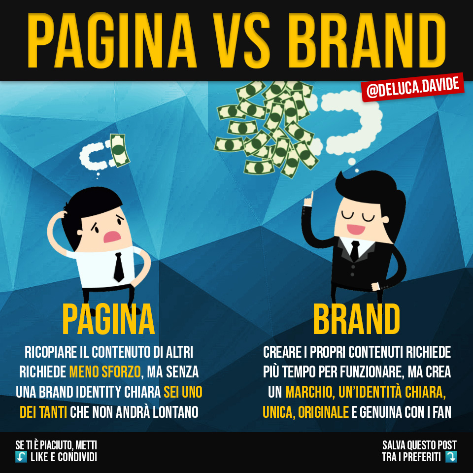Sai la differenza tra #brandidentity e una pagina sui social o un sito?
No, non basta il profilo instagram o un sito con un logo per creare un’identità chiara! Bensì un'analisi del posizionamento e contenuti di valore che identifichino l’azienda. #digitalcreators