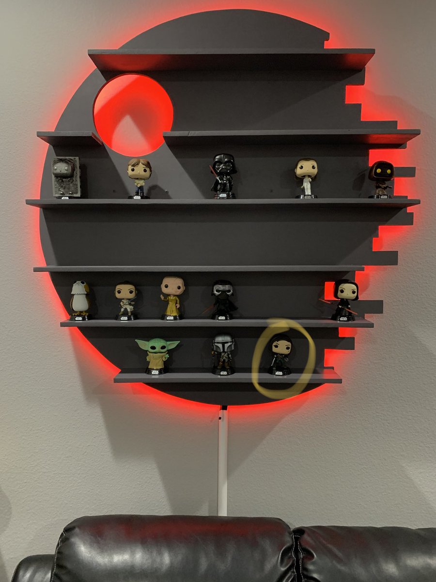 My new #CaraDune #FunkoPop arrived and she looks so good on the #Mandalorian shelf of my new #DeathStar project I made. <a href="/ginacarano/">Gina Carano 🕯</a>