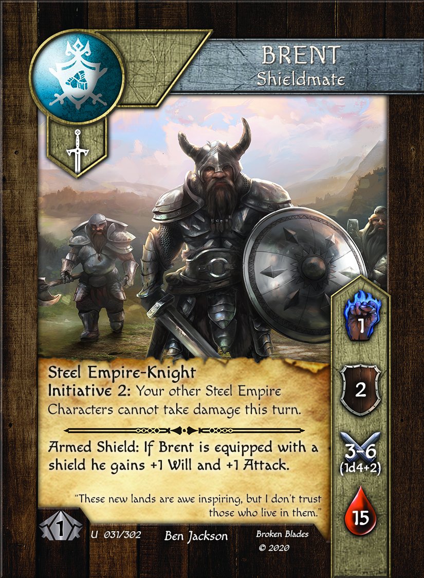 BladesTcg's tweet photo. Artist Shout-out: Ben Jackson 
Here is some of the fantastic art he's done for Broken Blades!
You can find him here: https://t.co/QNcRZzsiC5
And Here: https://t.co/EVxyq28Zrg https://t.co/84XBEZ4SOy