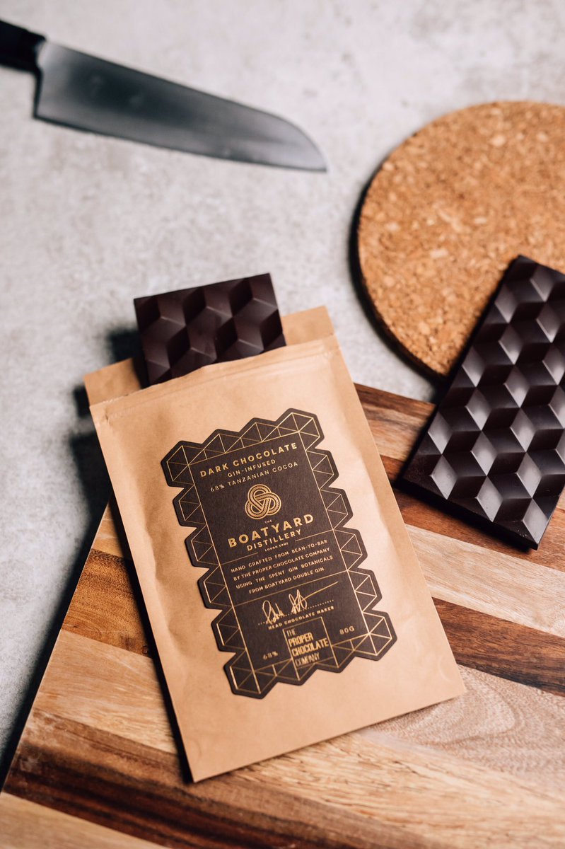The finest organic cocoa beans in the world meet Boatyard Double gin. The guys <a href="/Proper_Choc/">Proper Chocolate Co.</a> have created this fantastic combination using beans from Kilombero valley in Tanzania and infused with our spent botanicals. Get some boatyarddistillery.com