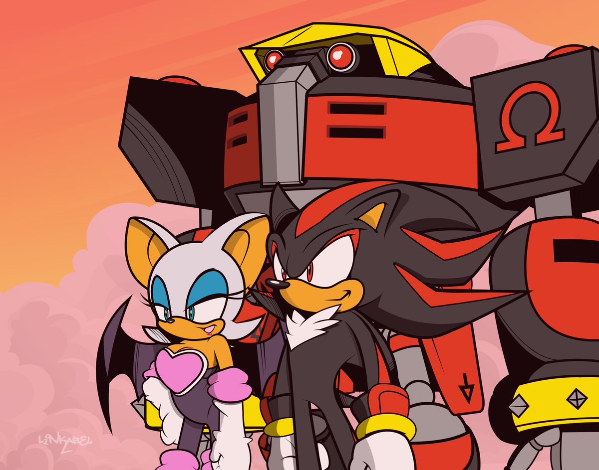 Linkabel on Twitter: &quot;&quot;Even if everyone in the world turns against me, I  know that I&#39;ll always have friends remain by my side.&quot; Wanted to draw  Shadow, Rouge and Omega so here