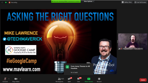 Google Camp 2020 begins with a terrific first day keynote by Mike Lawrence!  #iegooglecamp #menifeelearns