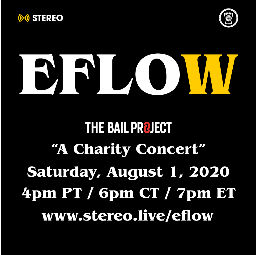 StereoLiveMusic's tweet photo. ANNOUNCING:
On Saturday, 8/1 at 4pm PT/7pm ET, @efloWmsk performs a special politically-charged set LIVE to support the @bailproject. Tickets are "pay-what-you-can", and 100% of all tix and merch sales will be donated

Tickets on sale NOW at https://t.co/vjMPLxDH67
#livestream https://t.co/W8v04pRroQ
