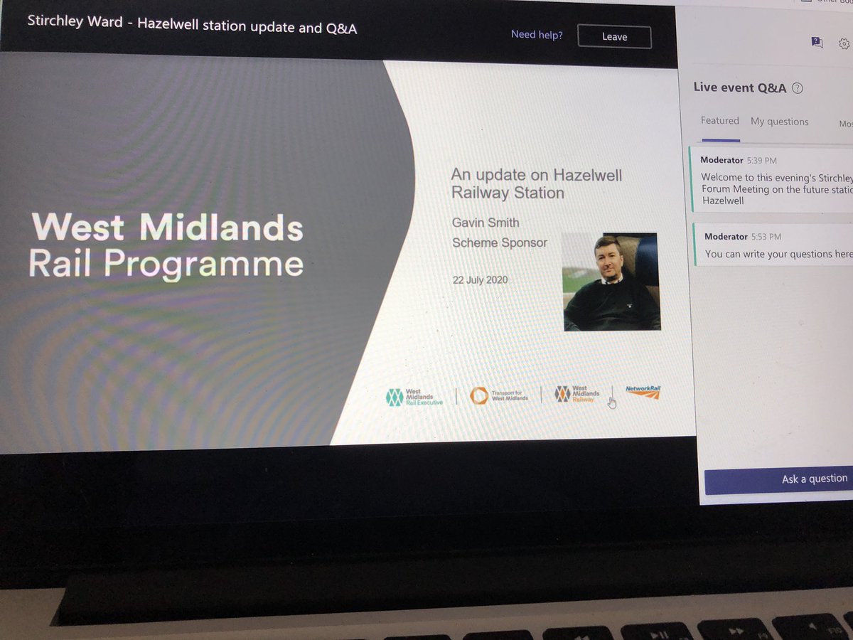 Just because there’s social distancing doesn’t mean we can’t still have community meetings- tonight’s is about the Hazelwell Station in Stirchley with  @marylockelabour  @BhamCityCouncil and  @WMRailExecutive
