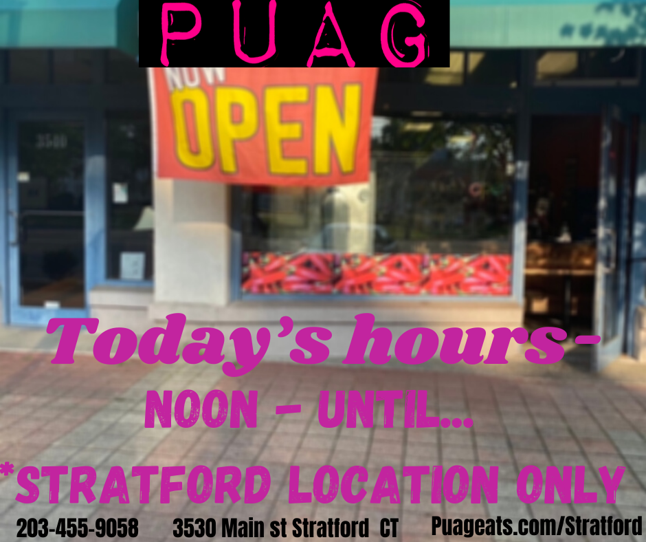 PUAGeats's tweet photo. If you're in the Greater Bridgeport Area pull up and place an order, call it in or check us out on uber eats! #Bridgeport #BridgeportCT #FairfieldCounty #Instagood #ParadiseGreen #GreaterBridgeport #Stratford #Milford #SummerEats #Puageats #PuagStratford https://t.co/cGlUdDvic1 https://t.co/hZY95OyRwa