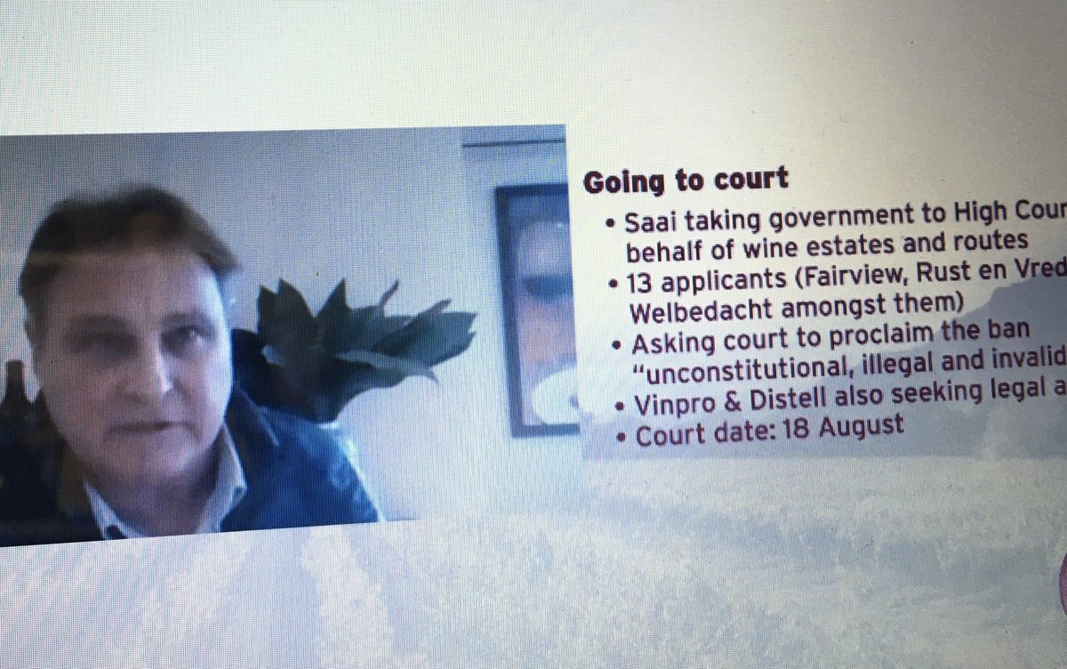 SAAI taking government to court on 18th August by 13 applicants. <a href="/rustenvrede1694/">Rust en Vrede Wine Estate</a> <a href="/FairviewWine/">Fairview Wine&Cheese</a> <a href="/sbsonswine/">Schalk Burger & Sons</a> <a href="/Vinpro_za/">Vinpro</a> #drinkresponsibly