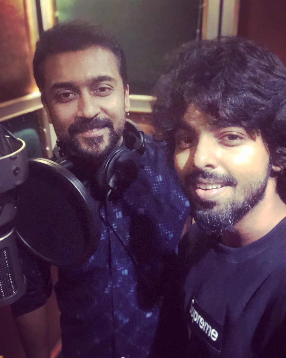 Gvprakash_FP's tweet photo. #Announcement :
Hi everyone.There will be a special poster design and tag for @Suriya_offl sir's Bday from our side(GVians) and it will be out at 9am tomo.🥳🤗❤

#HappyBirthdaySuriya 
#SooraraiPottru #KaattuPayale https://t.co/9Z85JRbVxn