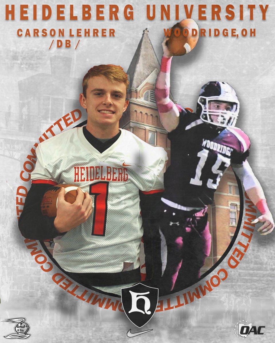 BergFootball's tweet photo. Carson Lehrer
DB
Woodridge High School, OH
Coach Jake Says: "Carson is a strong addition to our unit. Great in coverage and great hands."
*Son of Heidelberg Great WR Greg Lehrer
@CarsonLehrer
#WetsuNation #BergGang https://t.co/FHGrIeAyTR