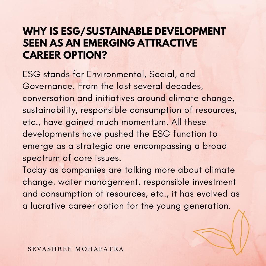 her_aspire's tweet photo. From #climatechange to investment and consumption of resources, read our latest Career Preview by @Sevashree to gain insight into the world of #Environmental Social Governance!  https://t.co/7ZlgqK2Nq7
Sign up to get access to more exciting resources! https://t.co/qG3MwXm6ff https://t.co/5g9lvV2B9Z