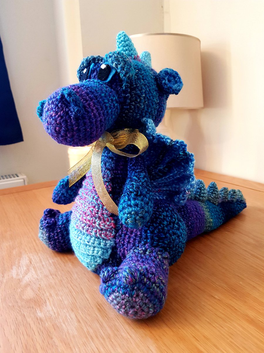 JanetSutton76's tweet photo. I crocheted this dragon for my beautiful husband using a 4mm hook and a lot of love ❤️ #lovecrochet #crochetuk #dragons #crochetdragons @GordosXT https://t.co/0q8hDXnj2m