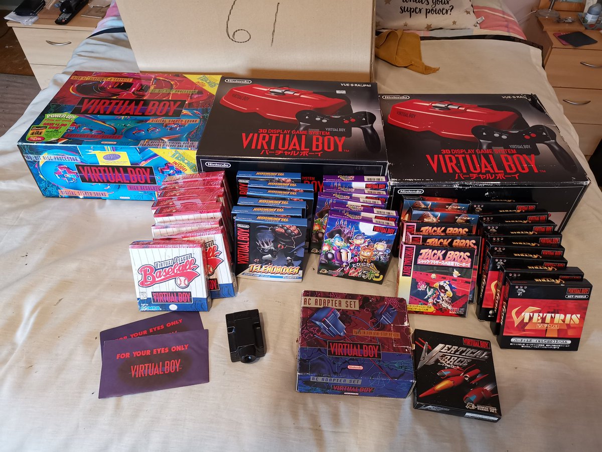 alansbrown's tweet photo. @VirtualBoyFans @RetroFun_ @Nintendork9 @asobitech @RetroGamerDaz @gamesyouloved @DestinyFomo @TopHatGamingMan @frazer_HX @retro_respawn @RetroGamersClub Just some of my collection :-) https://t.co/eyN6sUP9du