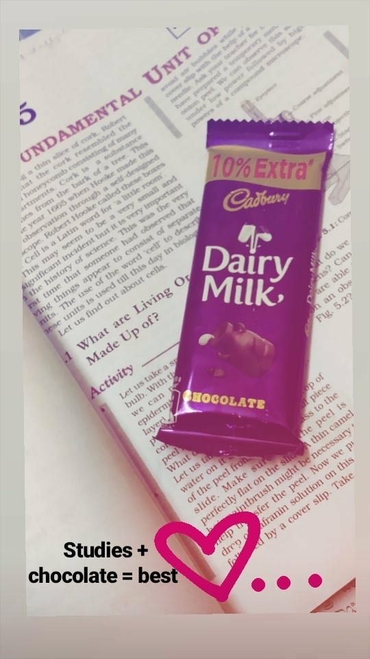 CHOCOLATE...my studies partner..