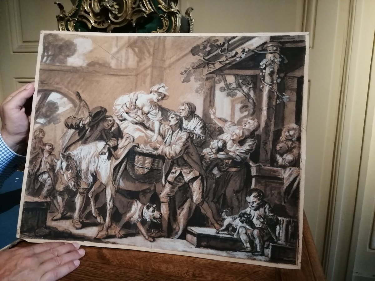 LaforeAlexandre's tweet photo. Beau résultat pour le magnifique dessin inédit de Jean-Baptiste Greuze qui passait en vente aujourd'hui : Le départ en nourrice vient d'être adjugé 125 000€ chez Fraysse à l'hôtel @Drouot ! https://t.co/g3aRWxq72b