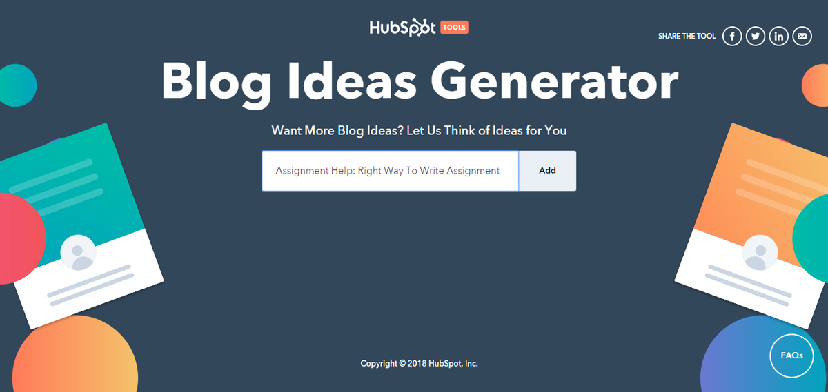 seo_inyourhands's tweet photo. Blog Topic Generator Hubspot 

Su página web es muy simple e intuitiva. Basta solo con introducir una palabra acerca del nicho o temática de tu blog (te permite añadir hasta cinco palabras) y te aportará cinco ideas de artículos para tu blog. https://t.co/E3rzNUk1bs