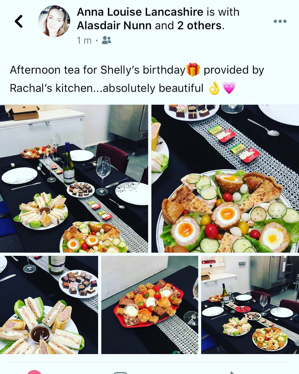RachAlsKitchen's tweet photo. One of today’s #sharingboxes heading out.. an #afternoontea with a little extra popped in the box as the client was very keen to try our #freshlymade #scotcheggs ... so full the #desserts had to be popped in another box.. Great to receive lovely #feedback and see it all laid out. https://t.co/wxzYU9BUxp