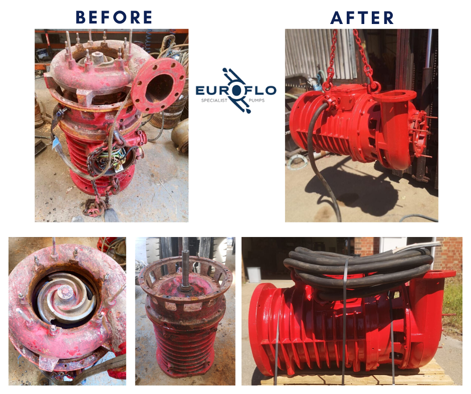 euroflo's tweet photo. Check out another great job completed in Euroflo's workshop recently! 
Call us at 01892 832 144 or e-mail sales@euroflo.com to book your pumps in for repair.
#BeforeandAfter #Grindex #Longlifepumps #CheaperInTheLongRun #Euroflo #pumprepair https://t.co/FizvqvhIJU