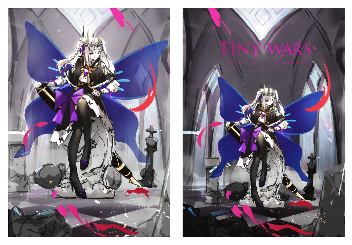 TinyWarsGame's tweet photo. Update on the poster / design for "Violet" 😍 #tinywars https://t.co/bL2Vb6uw4D
